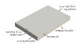 Betonplaat 120x80x12cm - Grijs